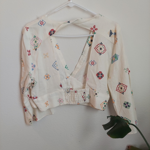 Zara linen blend top size L - Picture 11 of 11